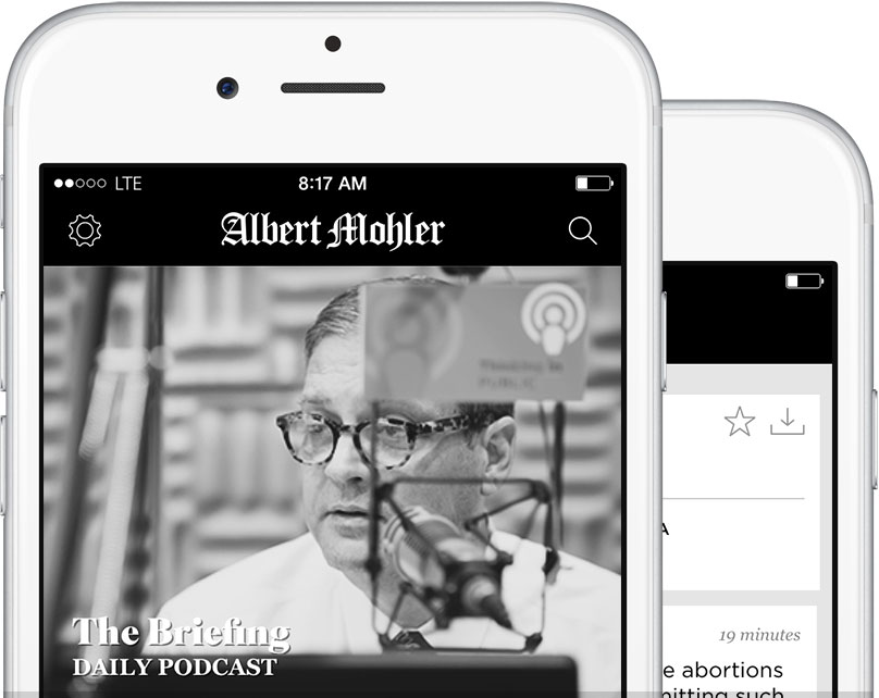 Screenshot of the mobile app for Albert Mohler.